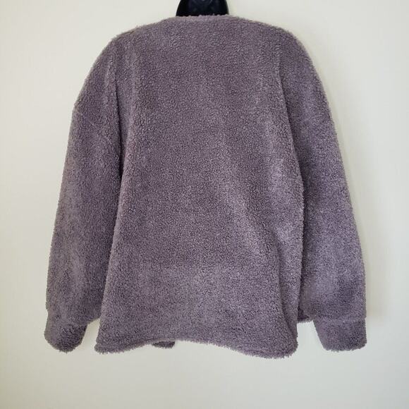 EXPRESS Women's Teddy Comfy Neutral Jacket Mocha Brown Large NEW Cabincozy - Picture 7 of 9